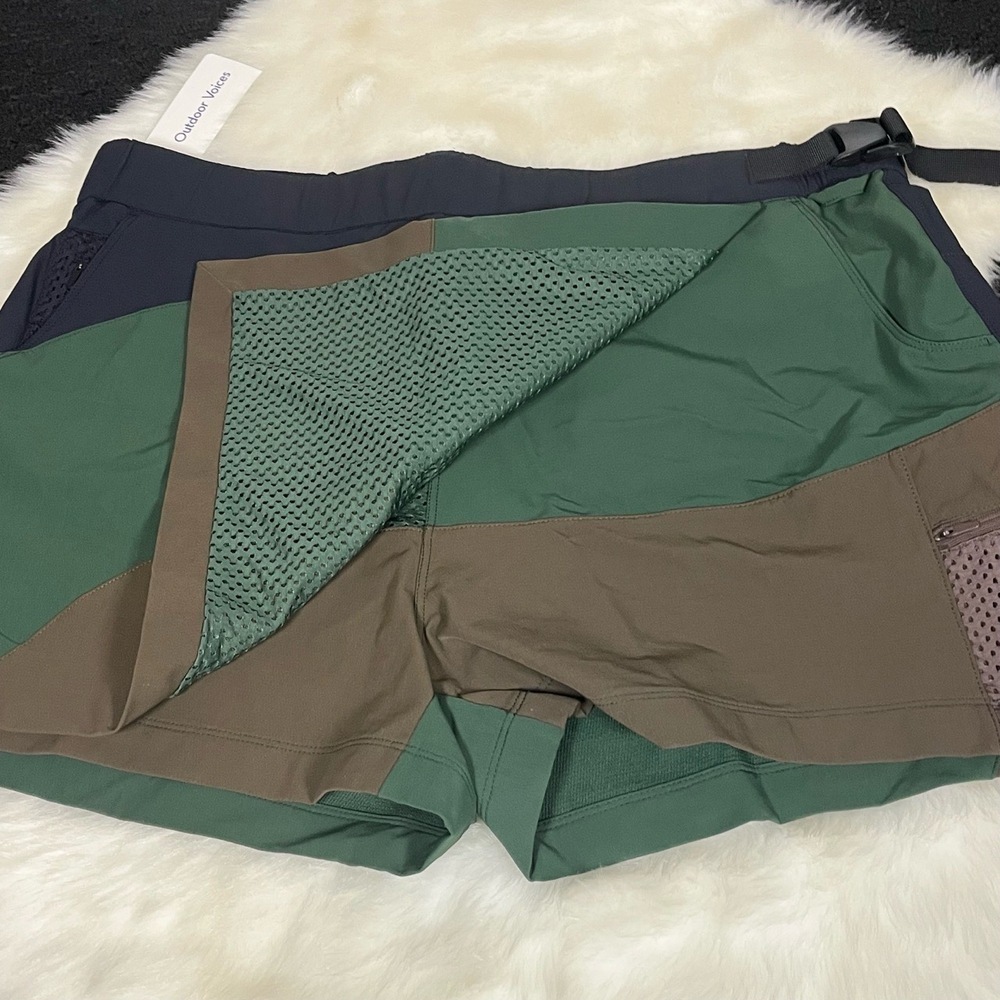 Outdoor Voices Womens XL RecTrek 3” Skort Hiking Shorts Black Hunter Espresso - Picture 11 of 13